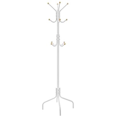SONGMICS Metalen kapstok met 12 haken, 4 poten, voor jassen, jassen, hoeden, tassen, hal, slaapkamer, kantoor, wit RCR031W01 SONGMICS Metalen kapstok met 12 haken, 4 poten, voor jassen, jassen, hoeden, tassen, hal, slaapkamer, kantoor, wit RCR031W01