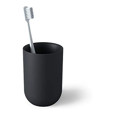 Umbra Tumbler Junip. Junip Tandenglas, van matzwarte steenhars, 7 x 7 x 10,3 cm Umbra Tumbler Junip. Junip Tandenglas, van matzwarte steenhars, 7 x 7 x 10,3 cm