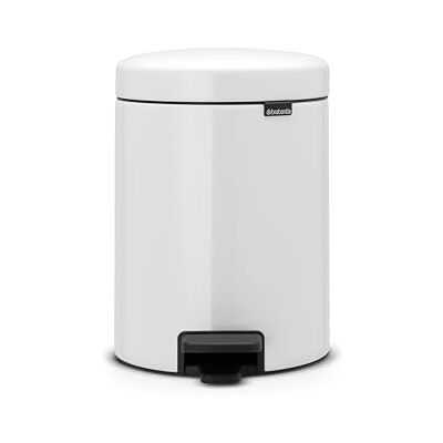 Brabantia newIcon Pedaalemmer met kunststof emmer, 5 l, wit Pedaalemmer voor badkamer, zachte sluiting, uitneembare binnenemmer, inclusief vuilniszakken, corrosiebestendig Brabantia newIcon Pedaalemmer met kunststof emmer, 5 l, wit Pedaalemmer voor badkamer, zachte sluiting, uitneembare binnenemmer, inclusief vuilniszakken, corrosiebestendig