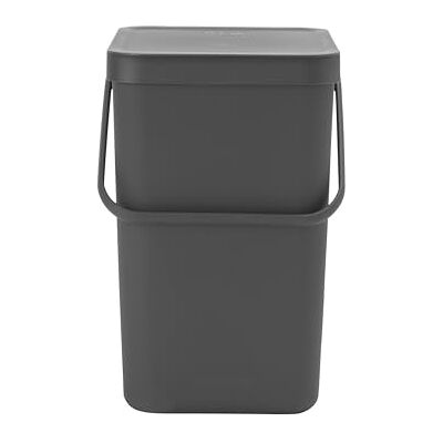 Brabantia Sort & Go grijze keukenprullenbak (25 L) met deksel en handvat Inclusief gratis PerfectFit afvalzakken Brabantia Sort & Go grijze keukenprullenbak (25 L) met deksel en handvat Inclusief gratis PerfectFit afvalzakken