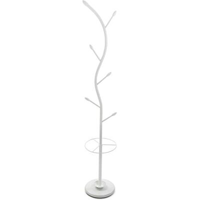 Versa Derby Minimalistische kapstok met 6 haken of haken voor kleding of ingangstassen, metaal, wit, 185 x 30 x 30 cm Versa Derby Minimalistische kapstok met 6 haken of haken voor kleding of ingangstassen, metaal, wit, 185 x 30 x 30 cm