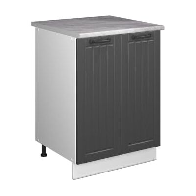Vicco Meuble bas sous-évier "Fame-Line", Gris foncé/Blanc, 60cm Vicco Meuble bas sous-évier "Fame-Line", Gris foncé/Blanc, 60cm