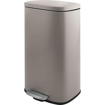 Spirella SP2710 Afvalemmer 50 liter, keuken, zachte sluiting, kunststof binnenkant, pedaal, kleur grijs, taupe Spirella SP2710 Afvalemmer 50 liter, keuken, zachte sluiting, kunststof binnenkant, pedaal, kleur grijs, taupe
