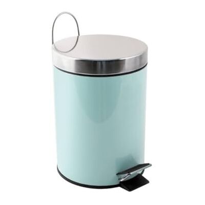 MSV Cosmetische afvalemmer van roestvrij staal, pastelgroen, met uitneembare binnencontainer voor pedaalemmer, badkamer, 3 liter MSV Cosmetische afvalemmer van roestvrij staal, pastelgroen, met uitneembare binnencontainer voor pedaalemmer, badkamer, 3 liter