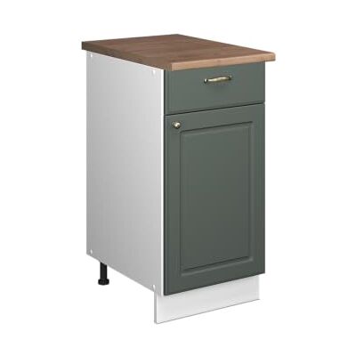 Vicco Meuble bas "Fame-Line", Vert Or Campagne/Blanc, 40cm Vicco Meuble bas "Fame-Line", Vert Or Campagne/Blanc, 40cm