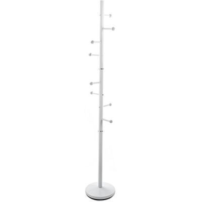 Versa Ruan Kapstok voor kleding, minimalistische stijl, met 9 haken of kleerhangers voor kleding of tassen voor de hal, afmetingen (h x b x l) 173 x 28 x 28 cm, metaal, kleur: wit Versa Ruan Kapstok voor kleding, minimalistische stijl, met 9 haken of kleerhangers voor kleding of tassen voor de hal, afmetingen (h x b x l) 173 x 28 x 28 cm, metaal, kleur: wit