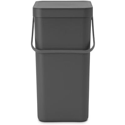 Brabantia Sort & Go vuilnisemmer voor de keuken, 16 l, met deksel en handvat (wandhouder), incl. zak, PerfectFit Brabantia Sort & Go vuilnisemmer voor de keuken, 16 l, met deksel en handvat (wandhouder), incl. zak, PerfectFit