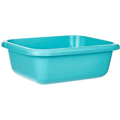 Curver Rechthoekige kom 9 l voor huishouden, keuken, voetenbaden, pedicure, praktische en stapelbare wasbak, voor wasgoed, servies, groenten, 38 x 30,4 x 13,1 cm, turquoise blauw Curver Rechthoekige kom 9 l voor huishouden, keuken, voetenbaden, pedicure, praktische en stapelbare wasbak, voor wasgoed, servies, groenten, 38 x 30,4 x 13,1 cm, turquoise blauw