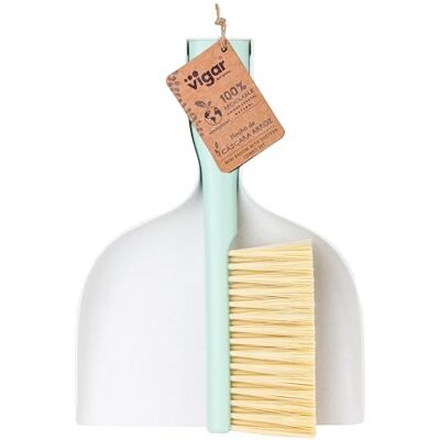 VIGAR Bezem en Blik, Compact Handveegset voor Stof, Huisdierenhaar, Kruimels en Auto, Zeroline Lichtgrijs, Turquoise VIGAR Bezem en Blik, Compact Handveegset voor Stof, Huisdierenhaar, Kruimels en Auto, Zeroline Lichtgrijs, Turquoise