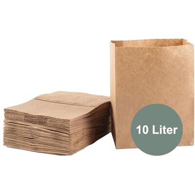 ZURAS ® Afvalzakken voor biologisch afval, 10 liter, 50 stuks Biologisch afbreekbare organische vuilniszakken, vocht- en scheurbestendig, papieren vuilniszakken ZURAS ® Afvalzakken voor biologisch afval, 10 liter, 50 stuks Biologisch afbreekbare organische vuilniszakken, vocht- en scheurbestendig, papieren vuilniszakken