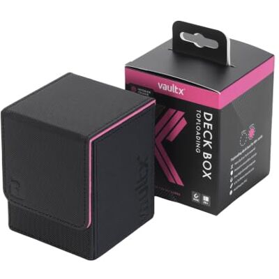 Vault X Exo-Tec Modulaire Top Open Box voor 100+ TCC-kaarten, magnetisch deksel, compatibel met Commander en Standard-kaarten (zwart/roze) Vault X Exo-Tec Modulaire Top Open Box voor 100+ TCC-kaarten, magnetisch deksel, compatibel met Commander en Standard-kaarten (zwart/roze)