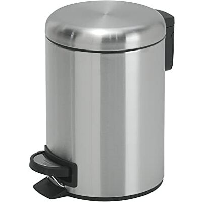 Gedy G-Potty Afvalemmer voor badkamer, gesatineerd, 3 liter, afmetingen 25,1 x 17,4 x 22,6 cm, roestvrij staal en polypropyleen, zachte sluiting, afneembare mand, R&S design, Gedy G-Potty Afvalemmer voor badkamer, gesatineerd, 3 liter, afmetingen 25,1 x 17,4 x 22,6 cm, roestvrij staal en polypropyleen, zachte sluiting, afneembare mand, R&S design,