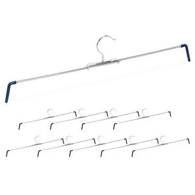 Relaxdays 10 stuks antislip kleerhangers voor broeken en rokken, breedte 30 Voor broeken en rokken, spiraalhaken, breedte 30-50 cm Relaxdays 10 stuks antislip kleerhangers voor broeken en rokken, breedte 30 Voor broeken en rokken, spiraalhaken, breedte 30-50 cm