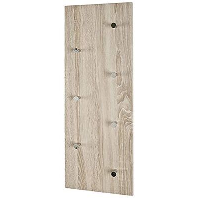 HAKU wandgarderobe verchroomd, licht eiken, MDF, metaal Dim.: B 80 cm x H 30 cm x D 6 cm, Stijl: Modern HAKU wandgarderobe verchroomd, licht eiken, MDF, metaal Dim.: B 80 cm x H 30 cm x D 6 cm, Stijl: Modern