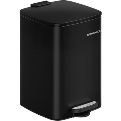 SONGMICS Afvalemmer voor de keuken, afvalbak 20 l, pedaalemmer van staal, met binnenemmer, zachte sluiting en opening, inktzwart LTB592B02 pour Cuisine, avec Seau Intérieur, 28,5 x 34 x 40,4 cm, Noir, Collection PLUSHIC LTB592B02 SONGMICS Afvalemmer voor de keuken, afvalbak 20 l, pedaalemmer van staal, met binnenemmer, zachte sluiting en opening, inktzwart LTB592B02 pour Cuisine, avec Seau Intérieur, 28,5 x 34 x 40,4 cm, Noir, Collection PLUSHIC LTB592B02