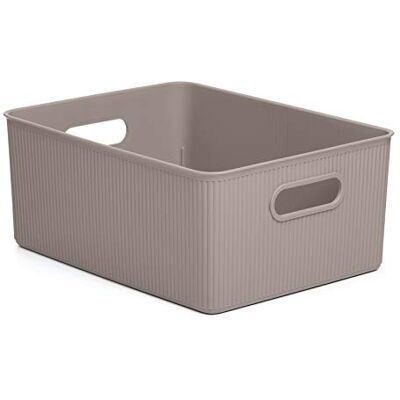 TATAY Grote multifunctionele sorteermand 7010303 15 liter inhoud taupe bruin 29,4 x 38,5 x 16 cm TATAY Grote multifunctionele sorteermand 7010303 15 liter inhoud taupe bruin 29,4 x 38,5 x 16 cm