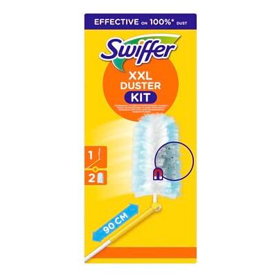 Swiffer XXL Duster Stofmagneet set, met 1 handvat en 2 doekjes Vangt en vangt tot 3 keer meer stof op dan conventionele haren Swiffer XXL Duster Stofmagneet set, met 1 handvat en 2 doekjes Vangt en vangt tot 3 keer meer stof op dan conventionele haren