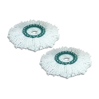 Leifheit set van 2 Clean Twist Disc dweilreservekoppen, ideaal voor tegels en stenen vloeren, water en vuil absorberende microvezel, vervangset voor een dweil, gemakkelijk te vervangen Leifheit set van 2 Clean Twist Disc dweilreservekoppen, ideaal voor tegels en stenen vloeren, water en vuil absorberende microvezel, vervangset voor een dweil, gemakkelijk te vervangen