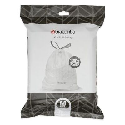 Brabantia PerfectFit afvalzakken (M-code /60 liter), zeer robuust, met intrekbare handgrepen (40 zakken) Brabantia PerfectFit afvalzakken (M-code /60 liter), zeer robuust, met intrekbare handgrepen (40 zakken)