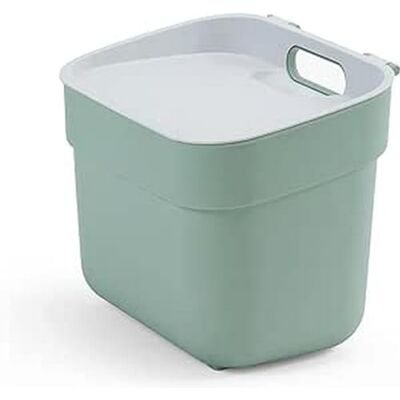 Curver Afvalemmer voor sorteren, 5 l, "Ready to Collect" – geschikt voor compost met wandhouder voor muur of deur – keuken, badkamer, bijkeuken, 100% gerecycled, groen Curver Afvalemmer voor sorteren, 5 l, "Ready to Collect" – geschikt voor compost met wandhouder voor muur of deur – keuken, badkamer, bijkeuken, 100% gerecycled, groen