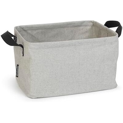 Brabantia opvouwbare wasmand, multifunctioneel, voor opslag, plat te vouwen, waterbestendig, gemakkelijk te transporteren, flexibele handgrepen, grote inhoud, grijs, 35 liter Brabantia opvouwbare wasmand, multifunctioneel, voor opslag, plat te vouwen, waterbestendig, gemakkelijk te transporteren, flexibele handgrepen, grote inhoud, grijs, 35 liter