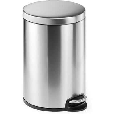 Durable 340223 Afvalemmer, stil, 20 l, 292 mm, roestvrij staal, zilverkleurig metallic Durable 340223 Afvalemmer, stil, 20 l, 292 mm, roestvrij staal, zilverkleurig metallic