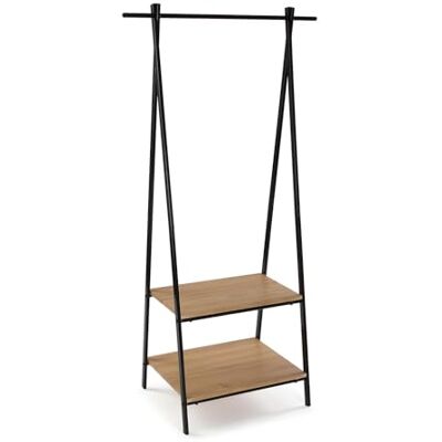 Versa Lasai kapstok in industriële stijl, afmetingen (H x B x L) 150,0 x 45,0 x 75,0 cm, zwart Versa Lasai kapstok in industriële stijl, afmetingen (H x B x L) 150,0 x 45,0 x 75,0 cm, zwart