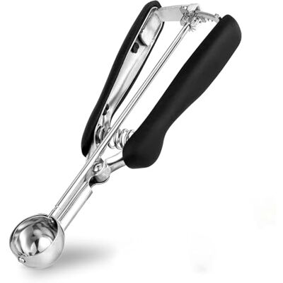 TJ POP IJsschep 30 mm, kleine ijsschep van roestvrij staal met trekker en comfortabele handgreep voor ijsbal, gebak, meloenbal TJ POP IJsschep 30 mm, kleine ijsschep van roestvrij staal met trekker en comfortabele handgreep voor ijsbal, gebak, meloenbal