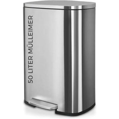 Floordirekt Afvalemmer van roestvrij staal, 50 liter, afvalscheidingssysteem voor de keuken (Dustin) Floordirekt Afvalemmer van roestvrij staal, 50 liter, afvalscheidingssysteem voor de keuken (Dustin)