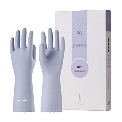LANON Protection LANON Wahoo 3 paar huidvriendelijke reinigingshandschoenen, herbruikbaar, ongevoerd, antislip, IJslands blauw, maat L/9 LANON Protection LANON Wahoo 3 paar huidvriendelijke reinigingshandschoenen, herbruikbaar, ongevoerd, antislip, IJslands blauw, maat L/9