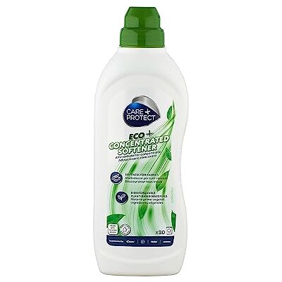 CARE + PROTECT Eco+ Wasverzachter ideaal voor alle soorten stoffen, verzacht stoffen en vergemakkelijkt het strijken, 750 ml tot 30 wasbeurten CARE + PROTECT Eco+ Wasverzachter ideaal voor alle soorten stoffen, verzacht stoffen en vergemakkelijkt het strijken, 750 ml tot 30 wasbeurten