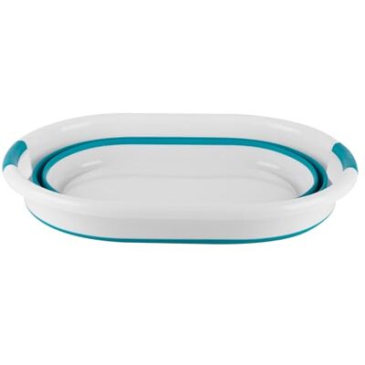 Beldray LA034816T Wasmand, opvouwbaar, ovaal, inhoud: 27 l, met ventilatiegaten, ruimtebesparend en draagbaar ontwerp, turquoise Beldray LA034816T Wasmand, opvouwbaar, ovaal, inhoud: 27 l, met ventilatiegaten, ruimtebesparend en draagbaar ontwerp, turquoise