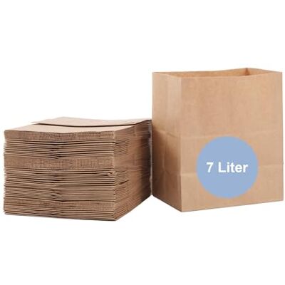 ZURAS ® Vuilniszakken voor biologisch afval, 7 liter, 100 stuks Biologisch afbreekbare organische vuilniszakken, vocht- en scheurbestendig, papieren vuilniszakken ZURAS ® Vuilniszakken voor biologisch afval, 7 liter, 100 stuks Biologisch afbreekbare organische vuilniszakken, vocht- en scheurbestendig, papieren vuilniszakken