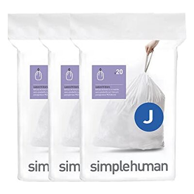 simplehuman CW0259-3 verpakkingen met 20 vuilniszakken, 30 l/45 l, code J simplehuman CW0259-3 verpakkingen met 20 vuilniszakken, 30 l/45 l, code J