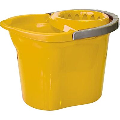 La Briantina Wasmand met afvoer, kunststof, 11 liter, kleur geel La Briantina Wasmand met afvoer, kunststof, 11 liter, kleur geel