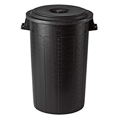 Stefanplast L120 zwarte polytheene prullenbak met deksel Stefanplast L120 zwarte polytheene prullenbak met deksel