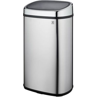 KITCHEN MOVE CITY 60 l afvalemmer Push One-Touch semi-automatisch, keukenafvalemmer, vierkant, chroom, 60 l, roestvrij staal, 39,5 x 28 x 67 cm KITCHEN MOVE CITY 60 l afvalemmer Push One-Touch semi-automatisch, keukenafvalemmer, vierkant, chroom, 60 l, roestvrij staal, 39,5 x 28 x 67 cm