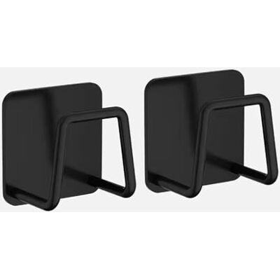 Wagoodter 2 stuks sponshouder voor keuken, keukenspoelbak, sponshouder, waterdichte haak, keukenaccessoires voor opslag en afdruipen thuis (zwart) Wagoodter 2 stuks sponshouder voor keuken, keukenspoelbak, sponshouder, waterdichte haak, keukenaccessoires voor opslag en afdruipen thuis (zwart)