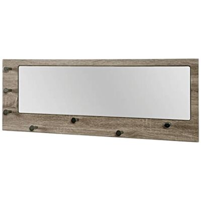 HAKU Möbel 42751 garderobe wandmontage, eiken, verchroomd/vernikkeld, 6 x 80 x 30 cm HAKU Möbel 42751 garderobe wandmontage, eiken, verchroomd/vernikkeld, 6 x 80 x 30 cm