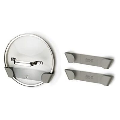 Joseph Joseph Duo Set van 3 dekselhouders voor potten en potten, zelfklevende wandopbergorganizer, geschikt voor deksels tot 24 cm, 3 m VHB-band inbegrepen, grijs Joseph Joseph Duo Set van 3 dekselhouders voor potten en potten, zelfklevende wandopbergorganizer, geschikt voor deksels tot 24 cm, 3 m VHB-band inbegrepen, grijs