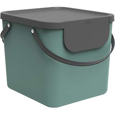 Rotho Albula 40 Litre Plastic Kitchen Sorting System (Polypropylene) Green/Anthracite Rotho Albula 40 Litre Plastic Kitchen Sorting System (Polypropylene) Green/Anthracite
