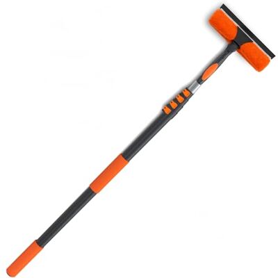 LAANPOLE 2-in-1 telescopische raamreiniger 6 m voor raamreiniging, trekker met telescoopsteel voor buiten en binnen LAANPOLE 2-in-1 telescopische raamreiniger 6 m voor raamreiniging, trekker met telescoopsteel voor buiten en binnen