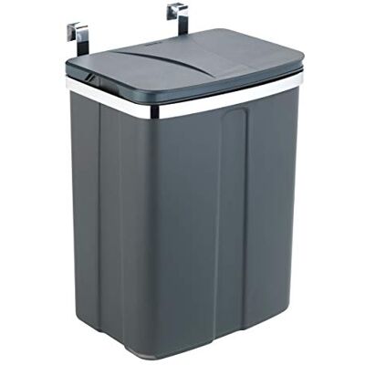 WENKO Over de deur afvalemmer grijs, 12 l WENKO Over de deur afvalemmer grijs, 12 l