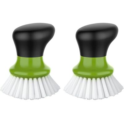 MR.SIGA Set van 2 afwasborstels met ergonomische handgreep, keukenborstel voor het reinigen van potten, pannen, borden, gootsteen, groen MR.SIGA Set van 2 afwasborstels met ergonomische handgreep, keukenborstel voor het reinigen van potten, pannen, borden, gootsteen, groen