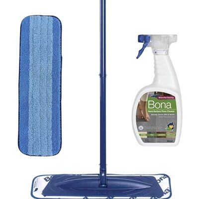 Bona Vloerreinigingsset voor harde vloeren – microvezelbezem + 1000 ml reiniger voor harde vloeren + 1 microvezelpad Bona Vloerreinigingsset voor harde vloeren – microvezelbezem + 1000 ml reiniger voor harde vloeren + 1 microvezelpad