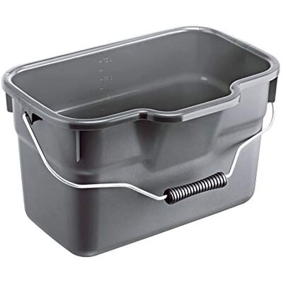 Rotho Basic vierkante emmer 12 l met handvat en weegschaal, kunststof (PP) BPA-vrij, antraciet, 12 l (38,0 x 26,0 x 23,0 cm) Rotho Basic vierkante emmer 12 l met handvat en weegschaal, kunststof (PP) BPA-vrij, antraciet, 12 l (38,0 x 26,0 x 23,0 cm)