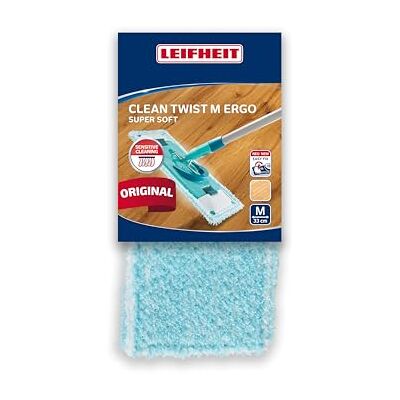 Leifheit Clean Twist M Ergo vloerdweilhoes, superzacht, vervangende hoes van speciale vezels, ideaal voor gevoelige vloeren en parket, reinigingshoes met minimale wateropname Leifheit Clean Twist M Ergo vloerdweilhoes, superzacht, vervangende hoes van speciale vezels, ideaal voor gevoelige vloeren en parket, reinigingshoes met minimale wateropname