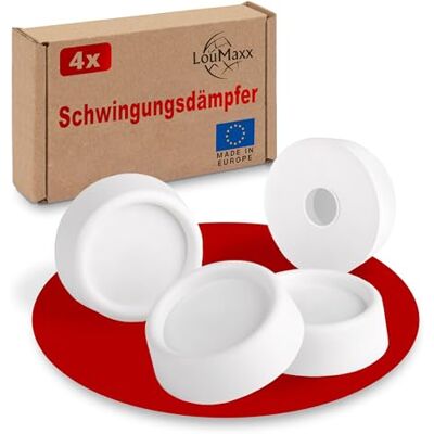 LouMaxx Anti-vibratie pads voor wasmachine – set van 4 anti-vibratiematten voor wasmachine wit Ø 4,5 cm – wasmachineglijders met antislip en geluidswerende functie LouMaxx Anti-vibratie pads voor wasmachine – set van 4 anti-vibratiematten voor wasmachine wit Ø 4,5 cm – wasmachineglijders met antislip en geluidswerende functie