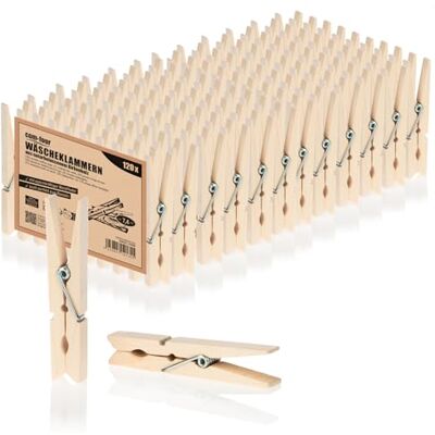 com-four ® 120x houten wasknijpers duurzame houten wasknijpers van berkenhout onbehandelde houten wasknijpers voor het ophangen van kleding en handwerk (120 stuks berken) com-four ® 120x houten wasknijpers duurzame houten wasknijpers van berkenhout onbehandelde houten wasknijpers voor het ophangen van kleding en handwerk (120 stuks berken)