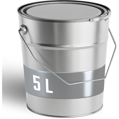 MANADATEC VN-goedgekeurde metalen afvalemmer, 5 liter, blik, geschikt voor gevaarlijke en stabiele producten, met deksel, klemring en handgreep, conische vorm, ideaal voor MANADATEC VN-goedgekeurde metalen afvalemmer, 5 liter, blik, geschikt voor gevaarlijke en stabiele producten, met deksel, klemring en handgreep, conische vorm, ideaal voor